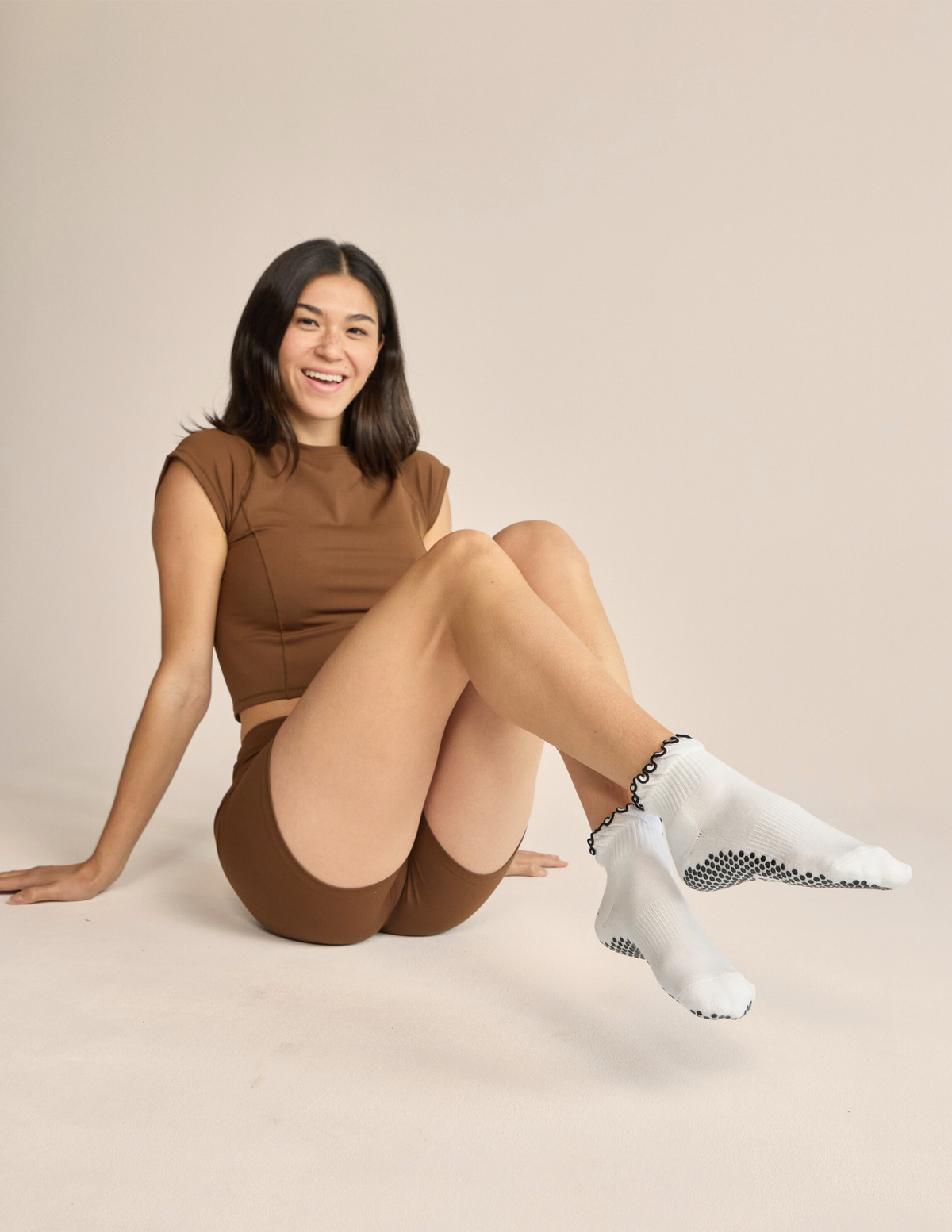 The Tipped Ruffle Grip Sock