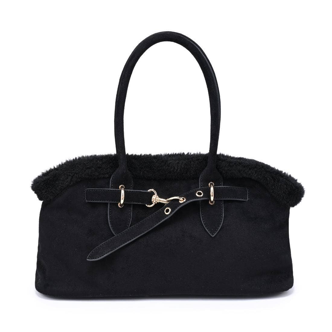 Tommy Fur Trimmed Satchel