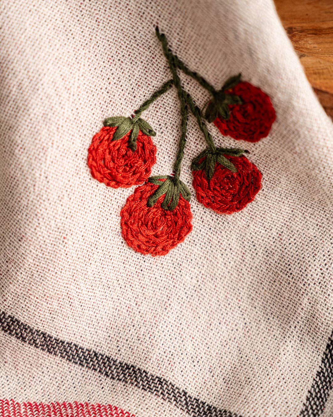 Tomato - Hand Stitched Turkish Cotton Kitchen Towel