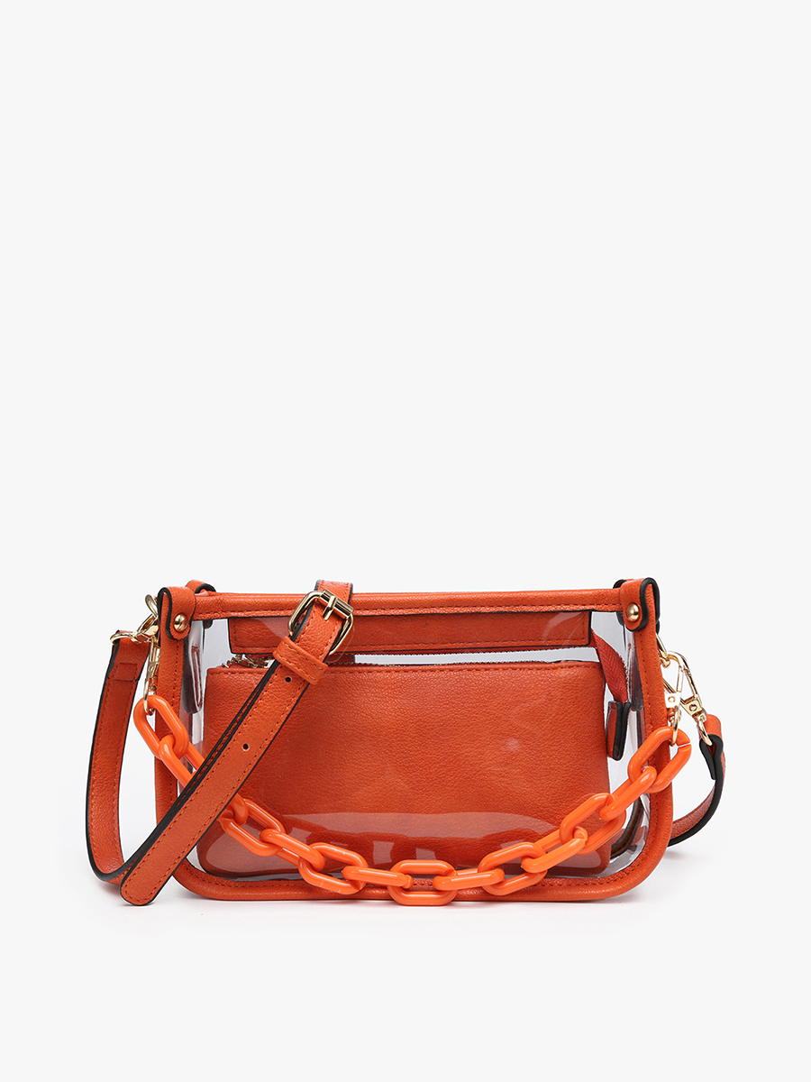 Jessica Clear Crossbody w/ Chain