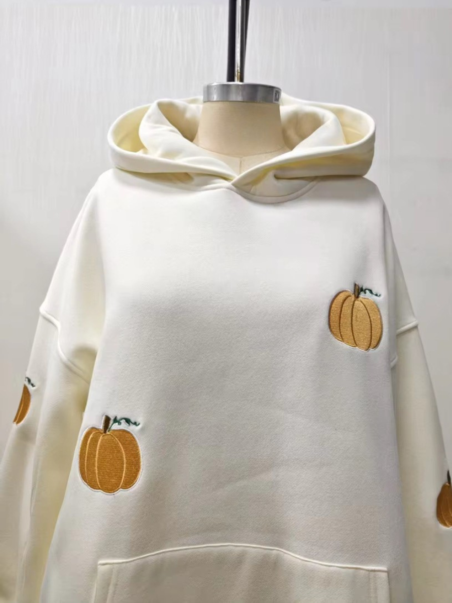 Sunkissed Coconut Pumpkin Embroidered Sweatshirt