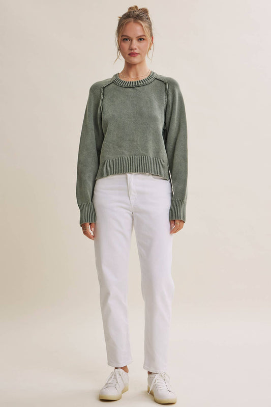 Fireside Weekend Vintage Mineral-washed Cotton Sweater