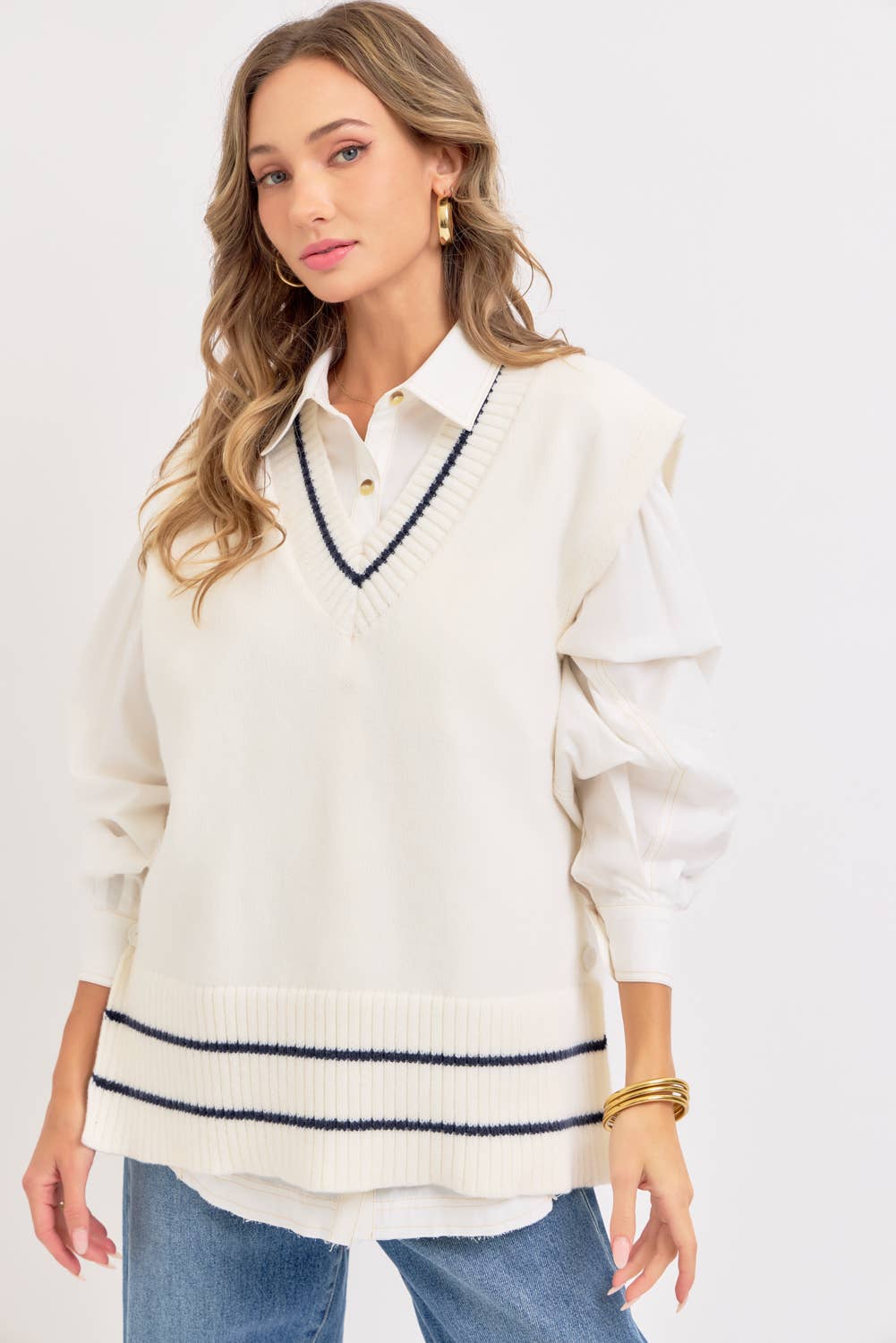 Super Soft Knit Poncho Sweater Vest