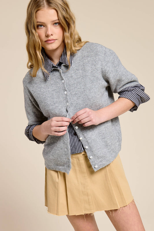 Short Sleeve Button Down Muse Cardigan