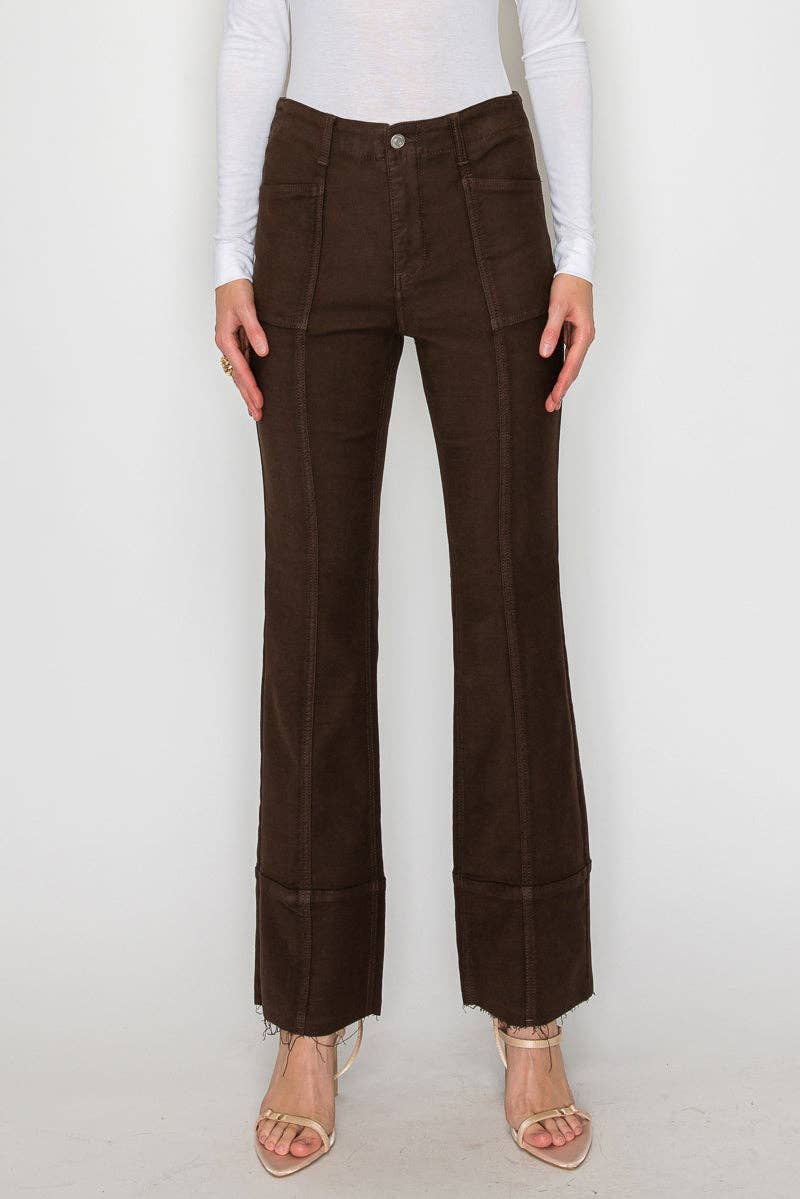 Tummy Control High Rise Jeans - Chocolate