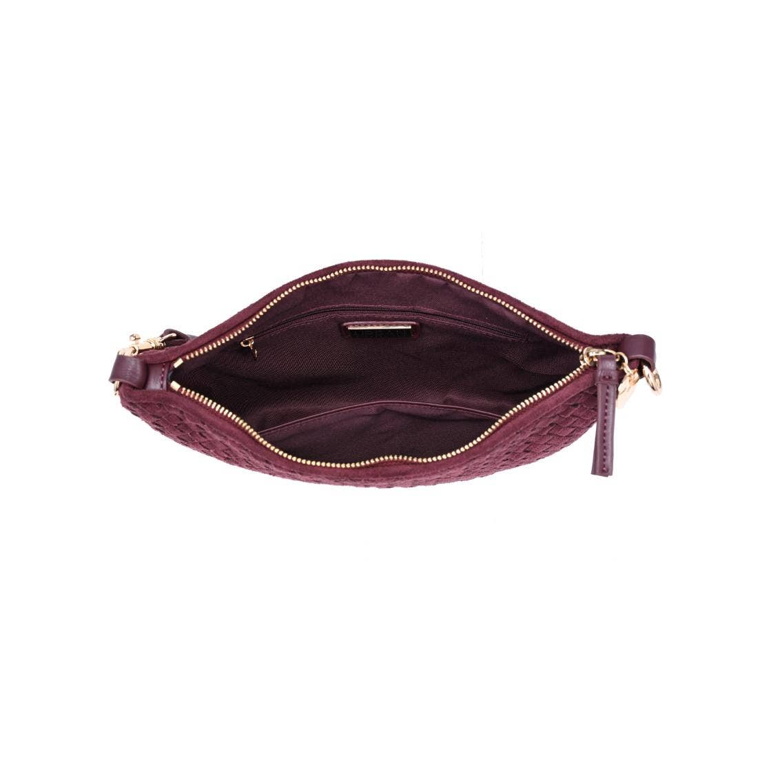 Woven Faux Suede Hobo/Crossbody Bag