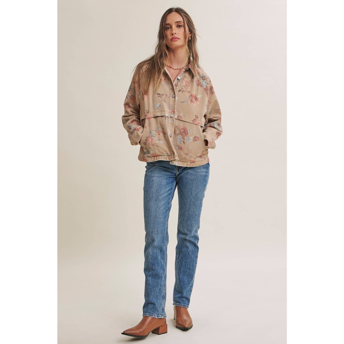 Wild Rose Vintage Wash Twill Jacket