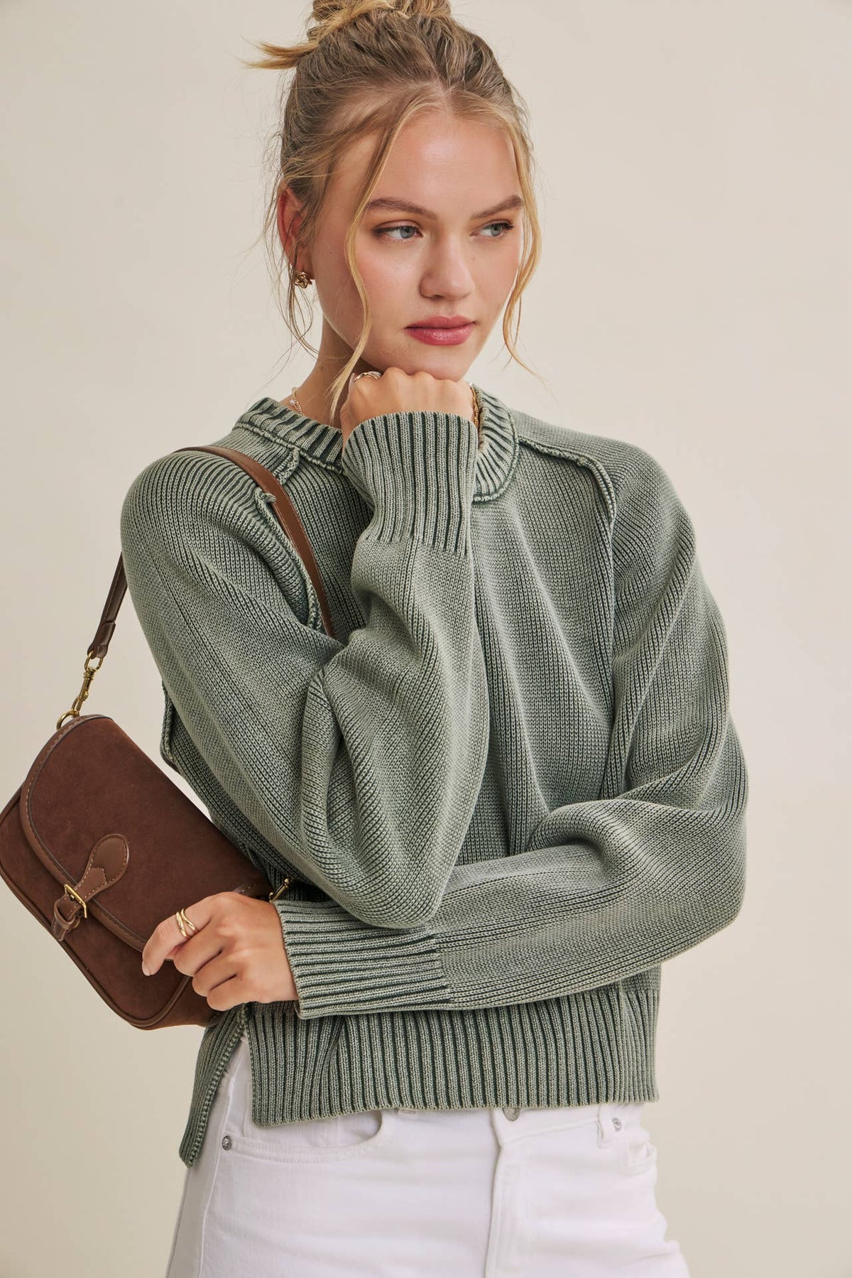 Fireside Weekend Vintage Mineral-washed Cotton Sweater
