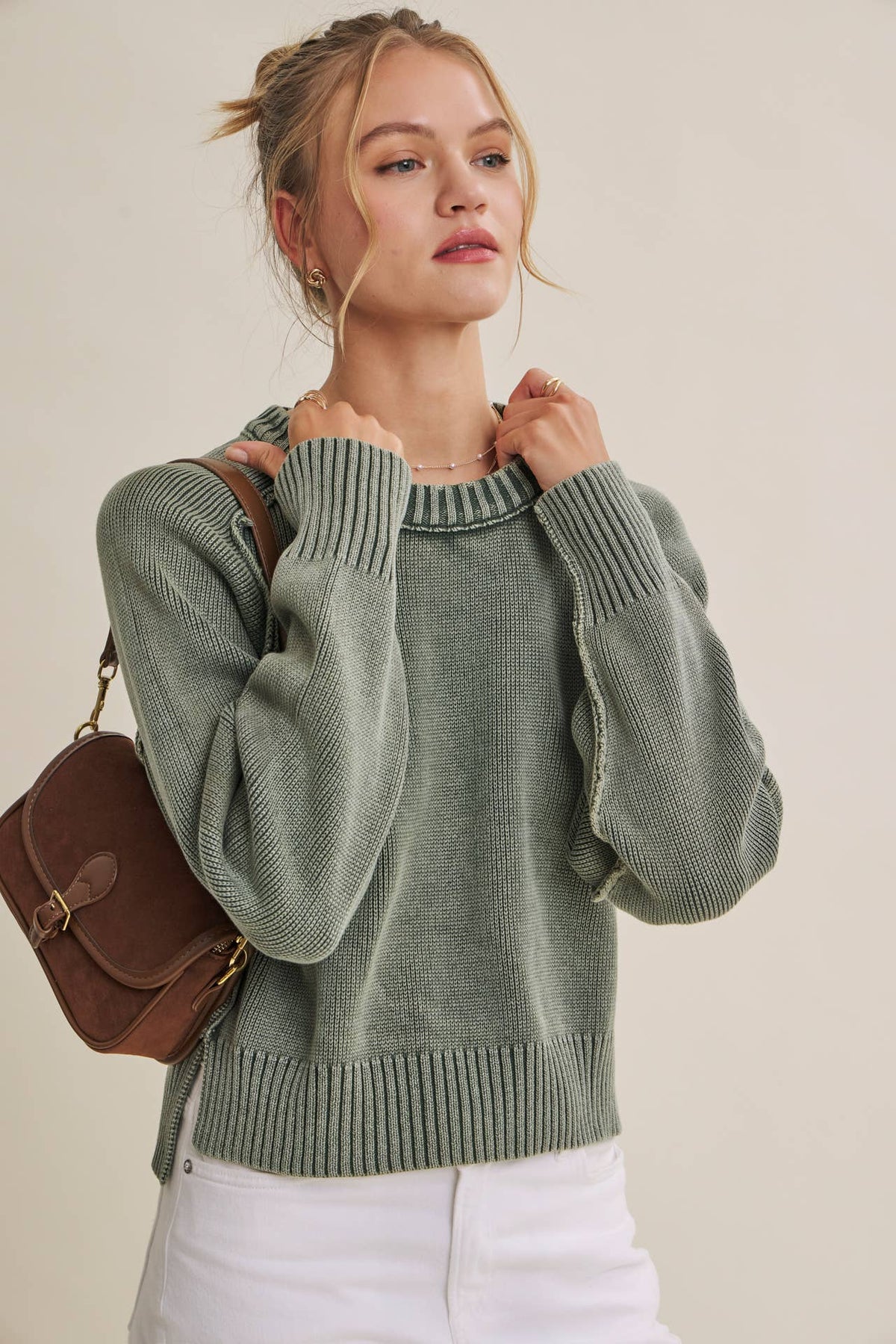 Fireside Weekend Vintage Mineral-washed Cotton Sweater