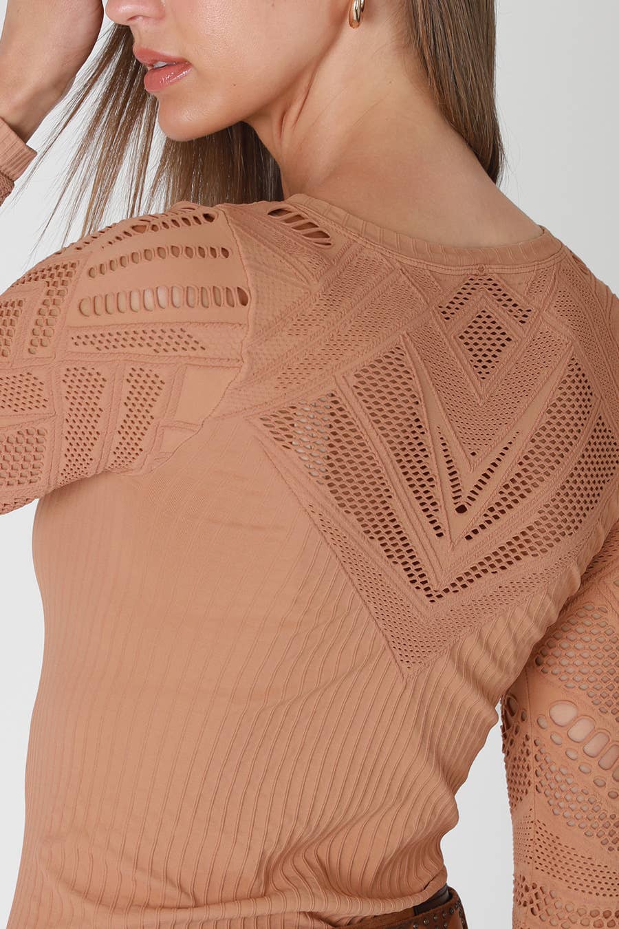 Textured Fitted Top