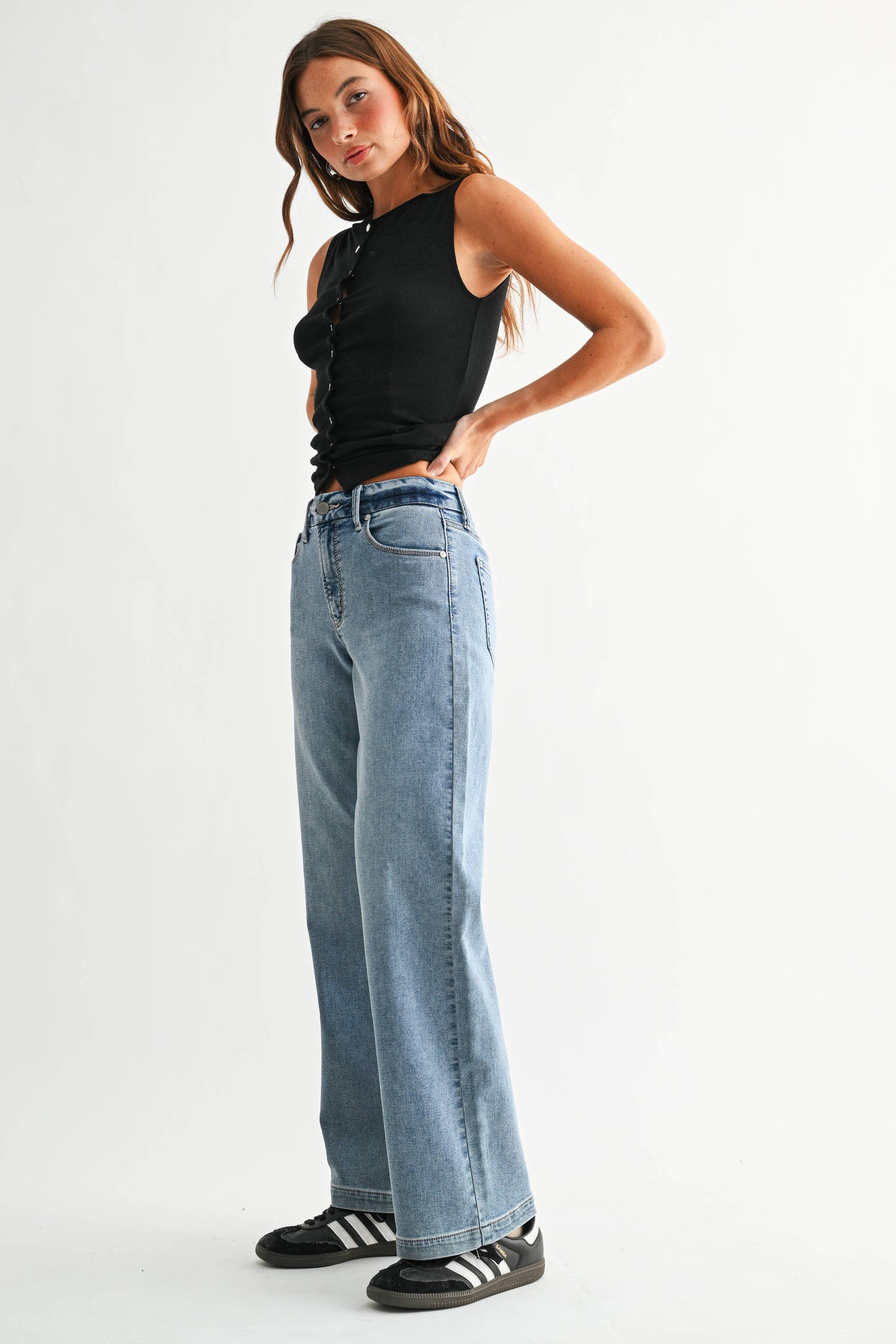 Wide Leg Sweat Jean