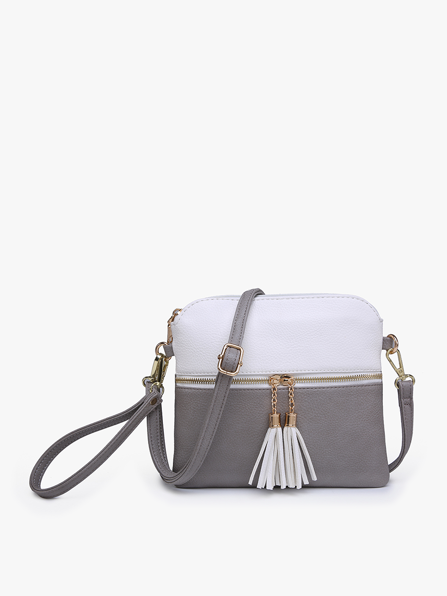 Tara Double Zip Crossbody/Wristlet - 2 color options