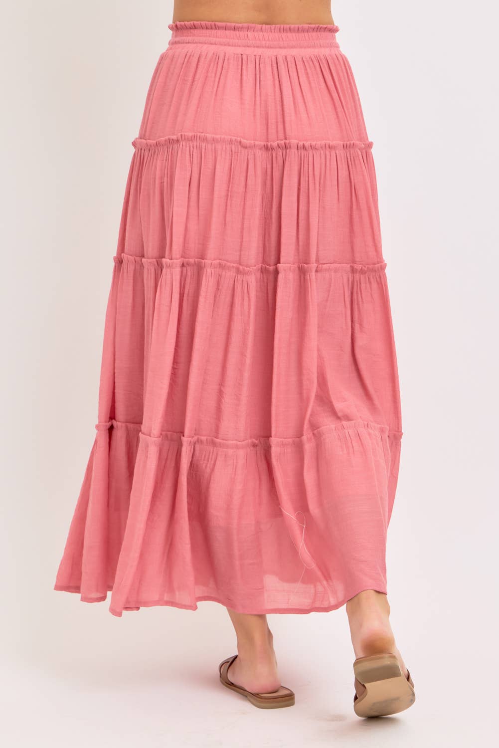 Flowy Tiered Boho Maxi Skirt