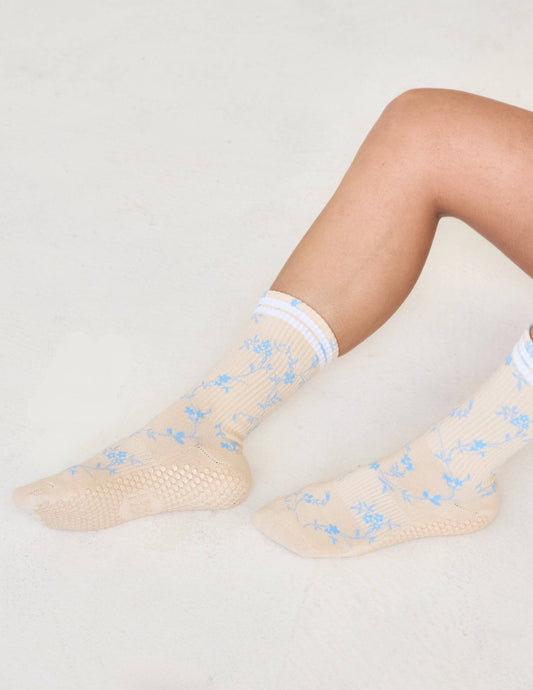 The Winter Floral Grip Sock
