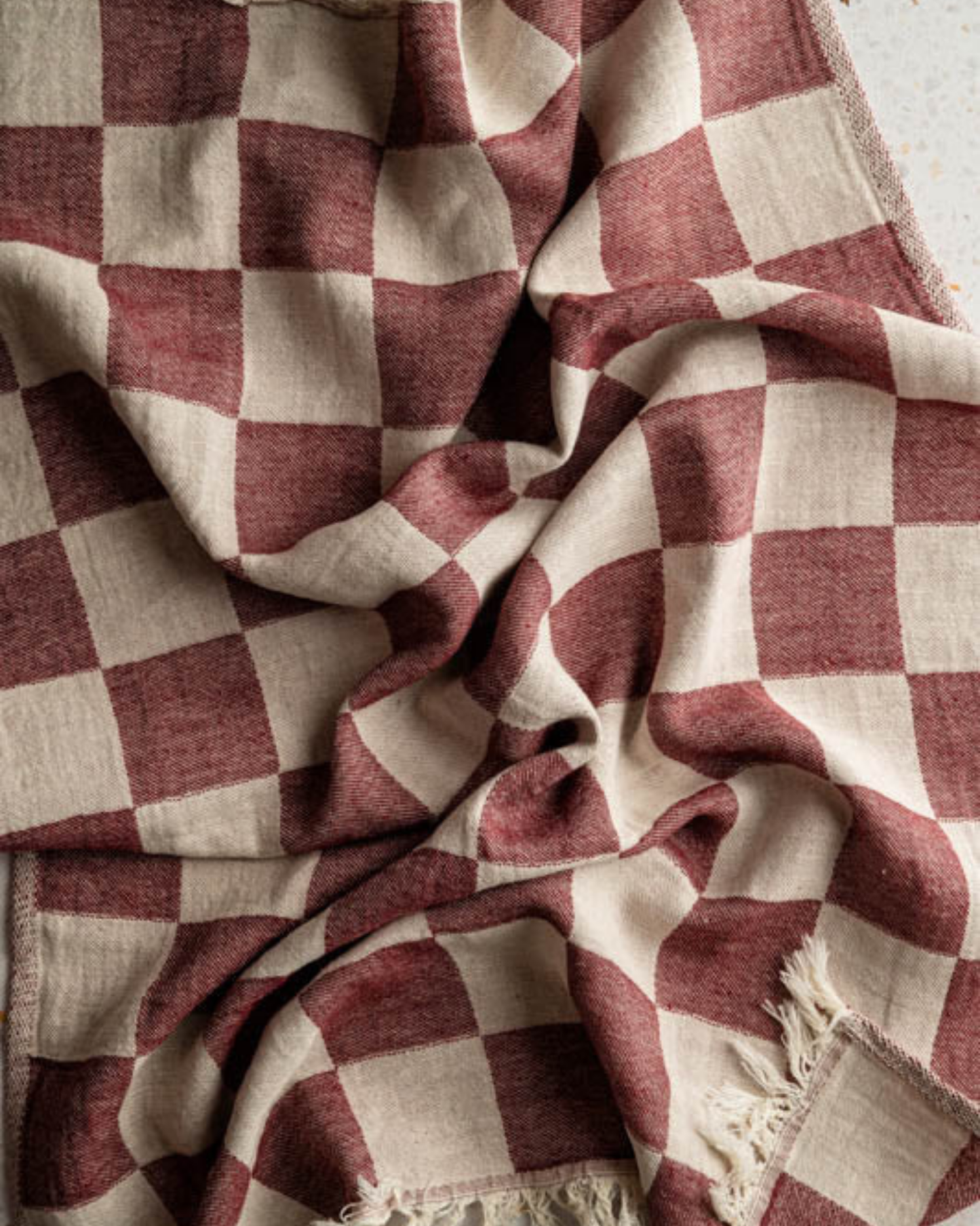Pomegranate Hand-Stitched Tea Towel Set