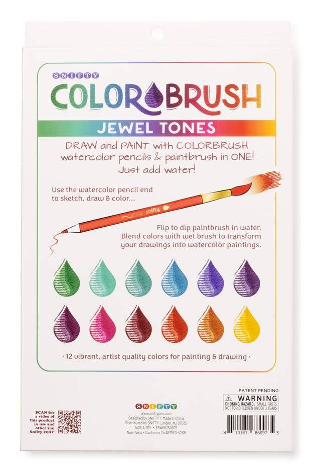 Watercolor Pencil & Paintbrush in ONE - JEWEL TONES
