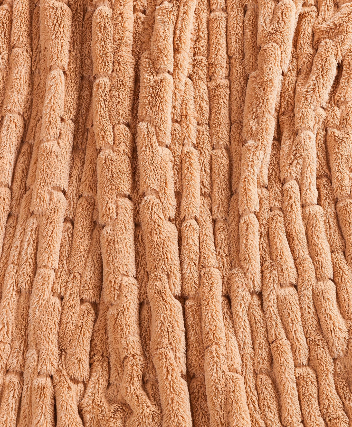 Luxuriously Soft Faux Fur Throw - Camel