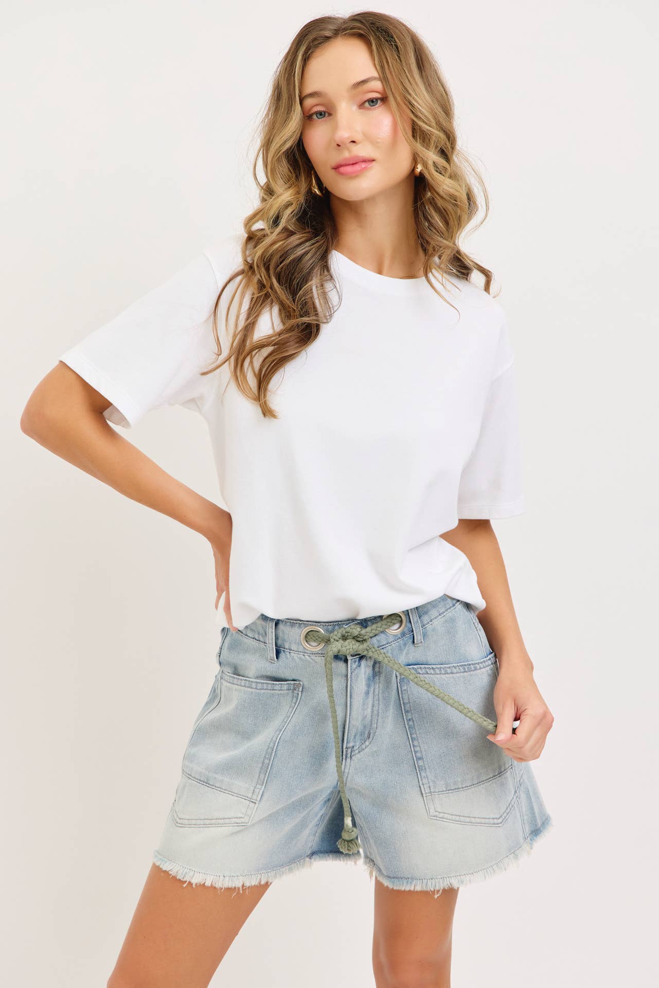 BARREL JEAN SHORTS