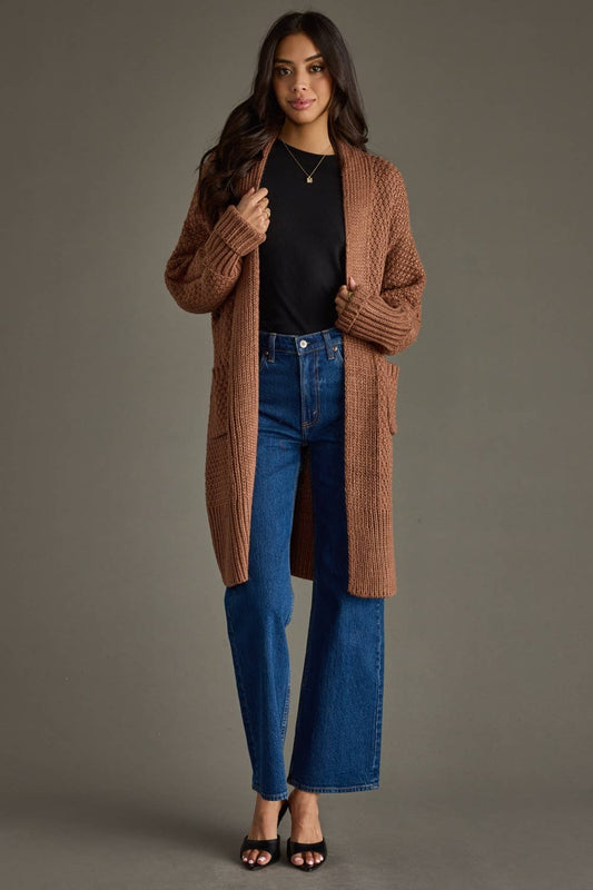 Chunky Brown Knit Cardigan