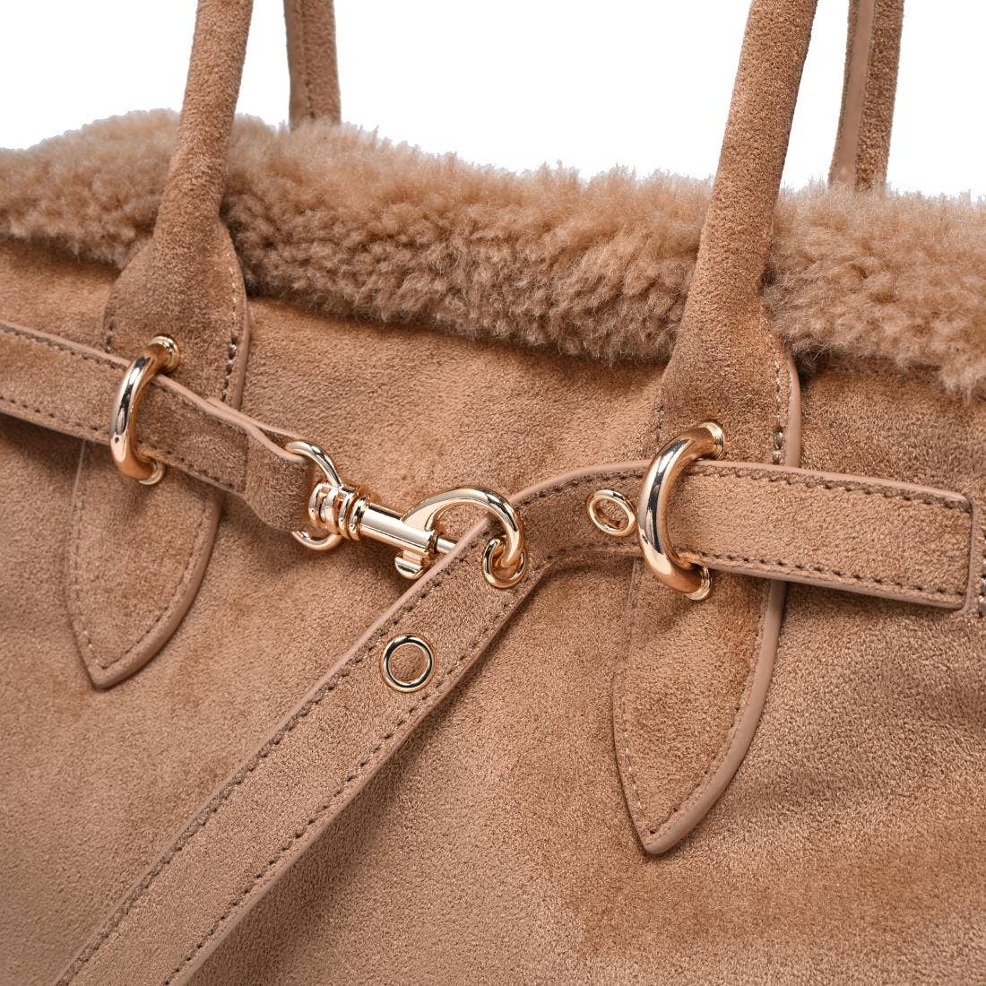Tommy Fur Trimmed Satchel