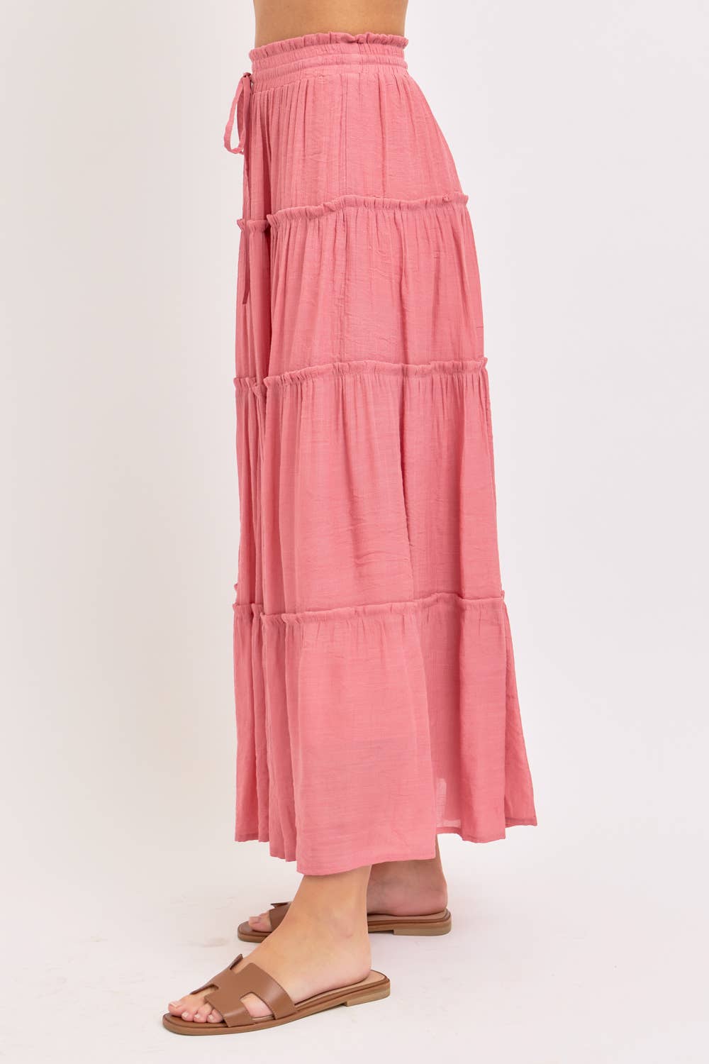 Flowy Tiered Boho Maxi Skirt