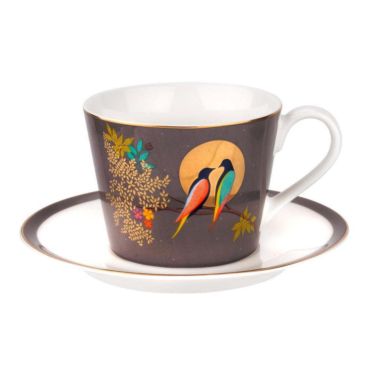 Chelsea Collection Tea Cup & Saucer - Dark Grey