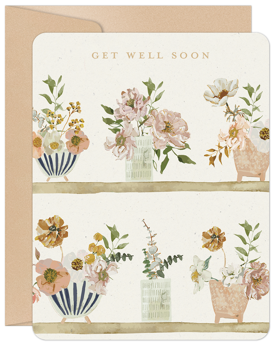 Get Well Blooms Blank Get Well Card