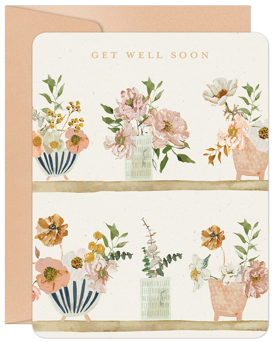 Get Well Blooms Blank Get Well Card