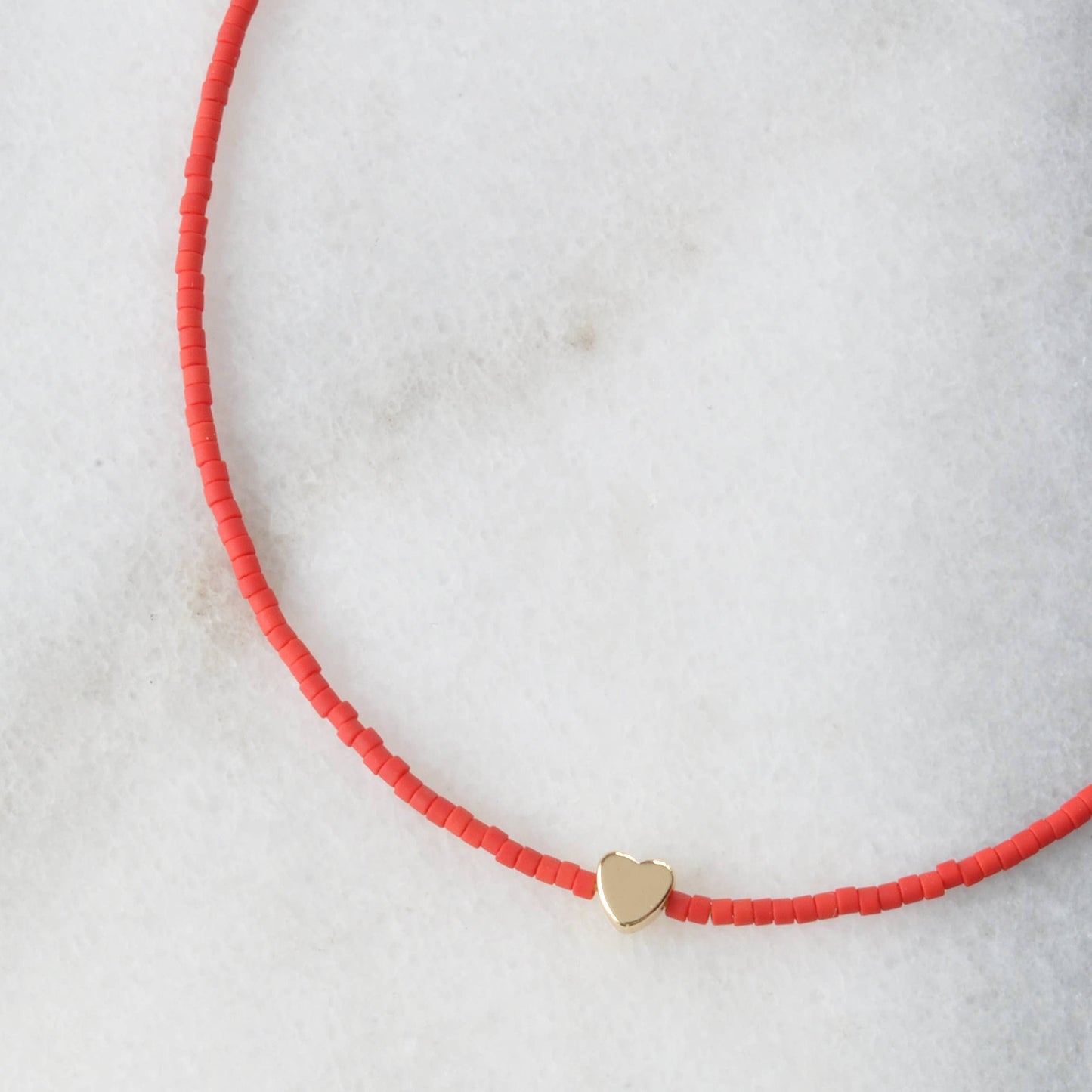 Valentine Heart Beaded Choker Necklaces