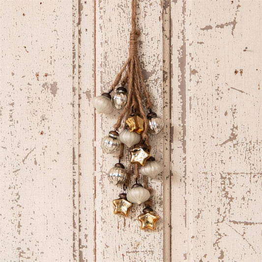 Vintage Hanging Cluster Mercury Glass Ornaments