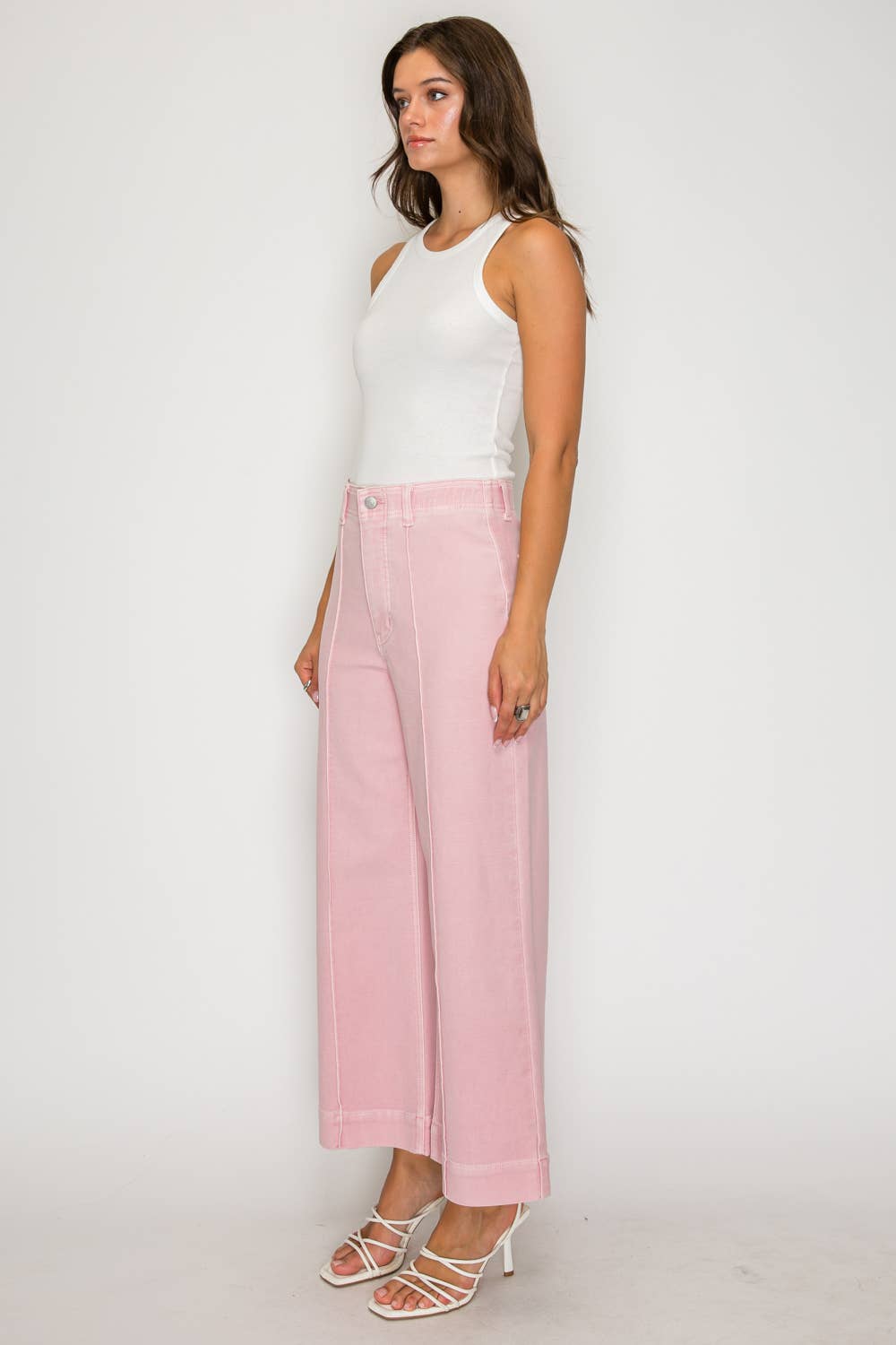 TUMMY CONTROL ULTRA HIGH RISE CROP WIDE JEANS