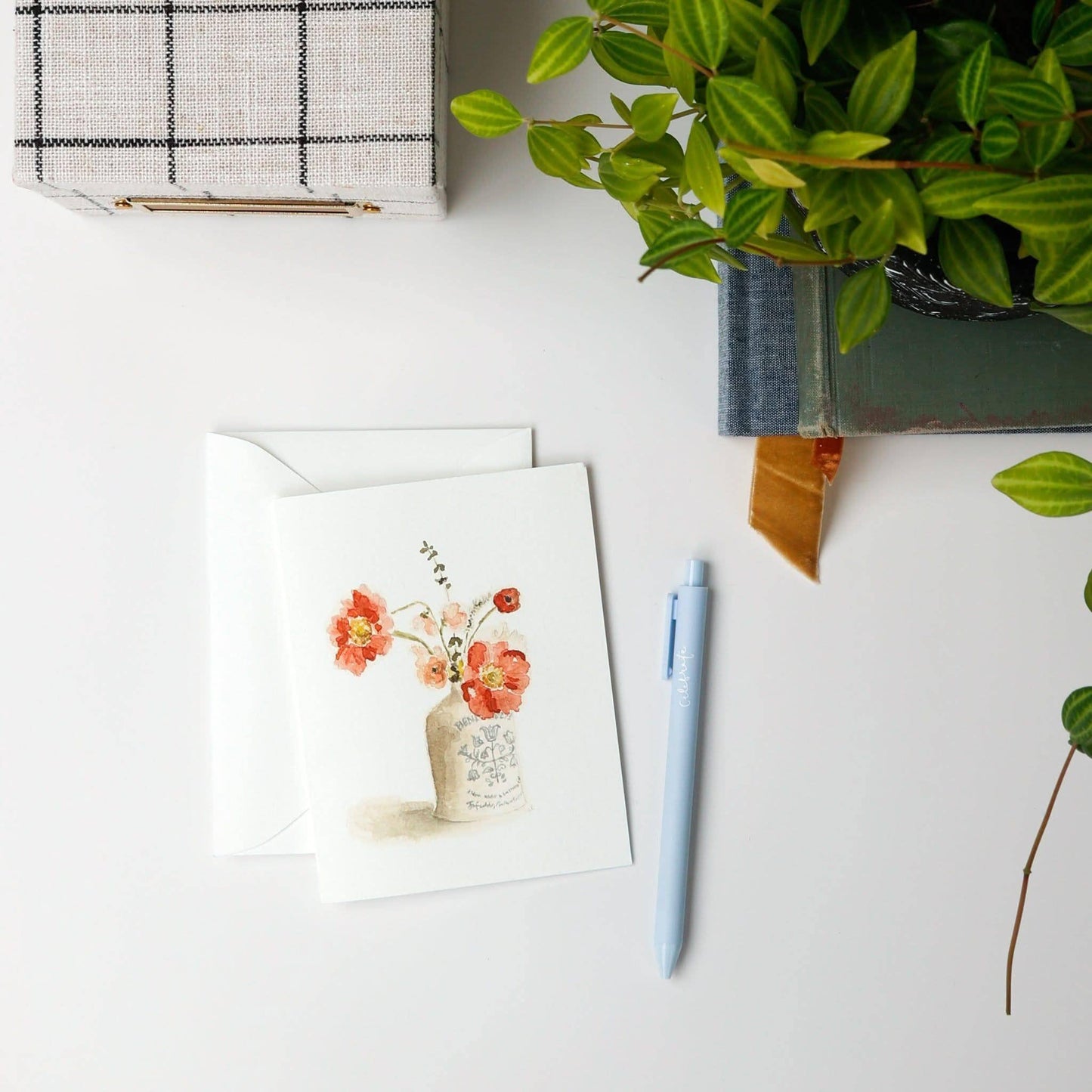 Emily Lex Watercolor Vintage Bouquet Notecard Set