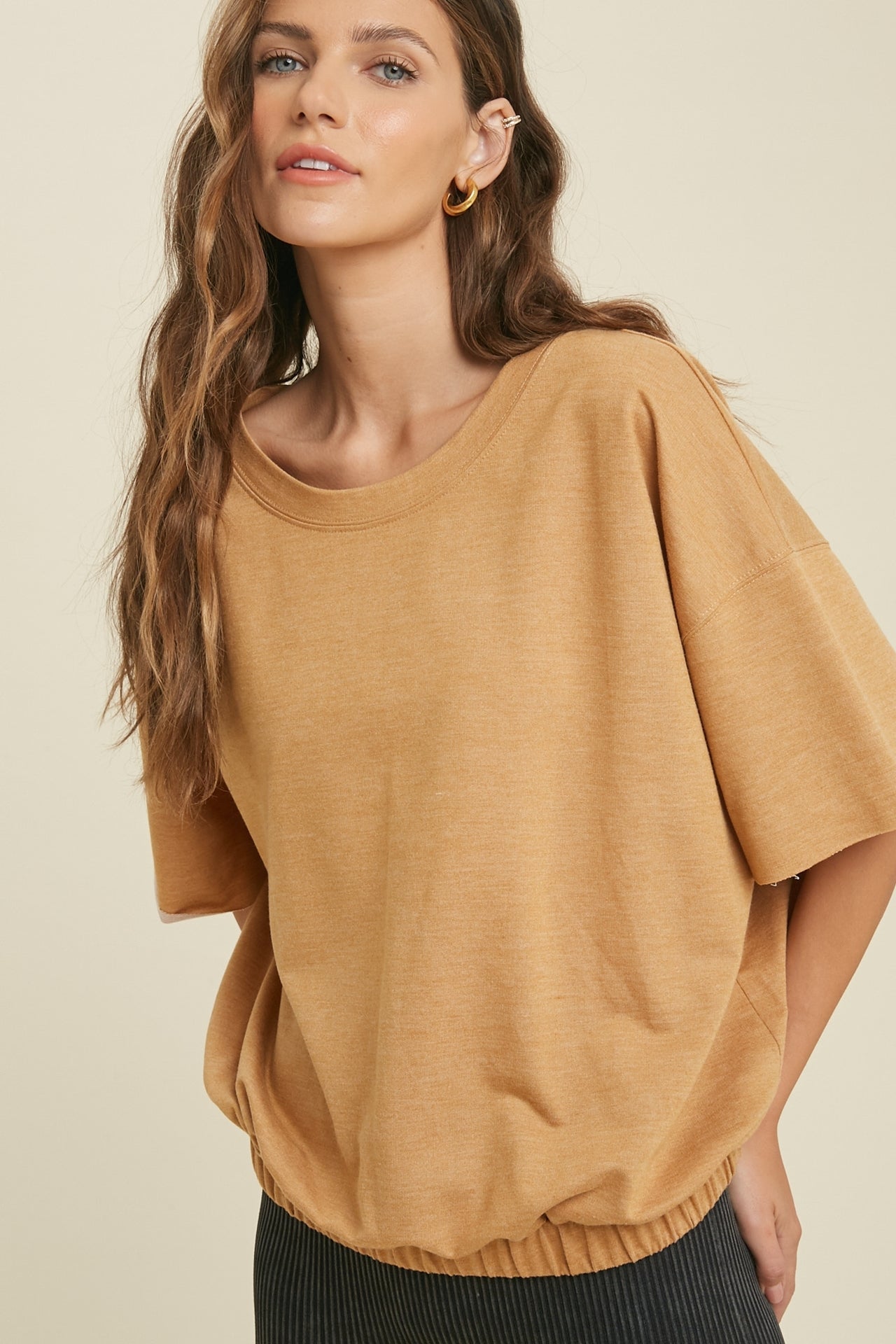 Cool French Terry Top - Camel