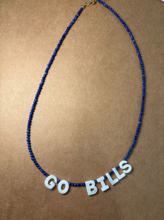 Go Bills Mother of Pearl Spirit Necklace