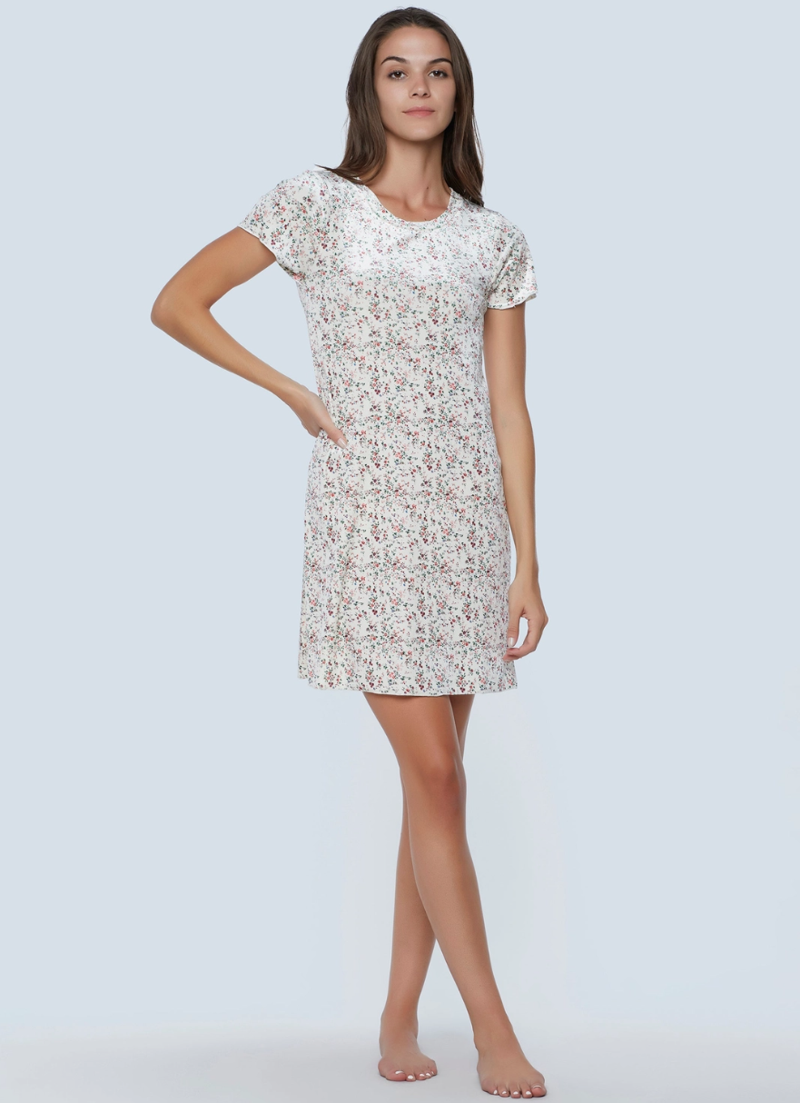 Velvety Soft Flower Print Knit Dress