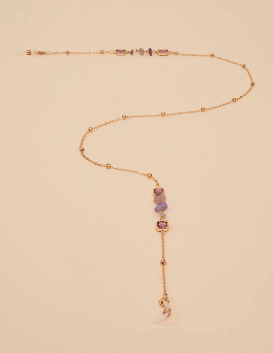 Glasses Chain - Delicate Chain in Amethyst