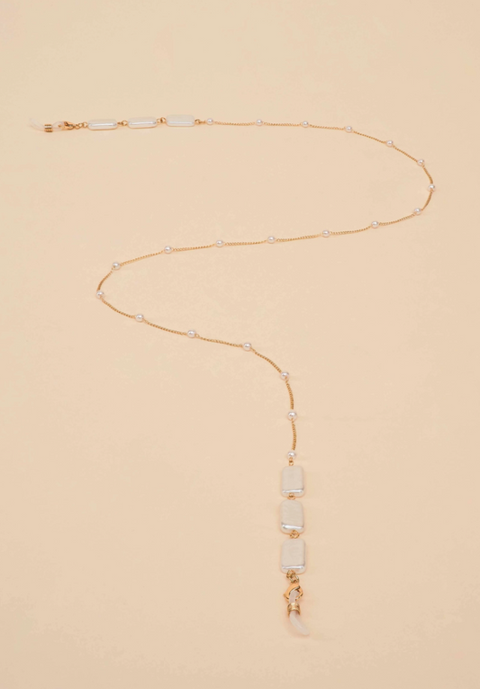 Glasses Chain - Delicate Chain in Pearl