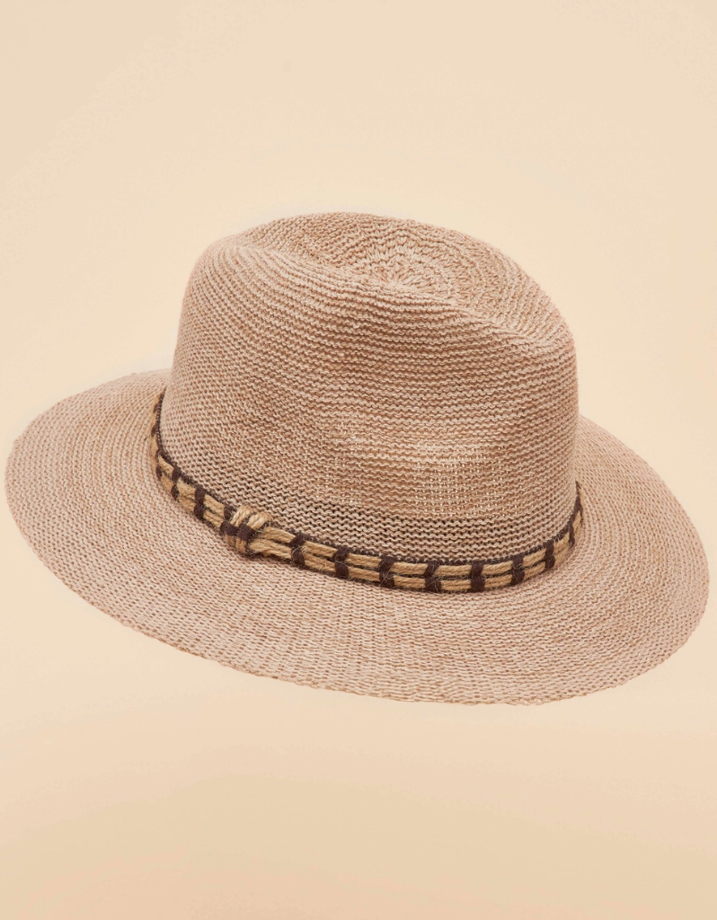 Natalie Hat - Natural with Rope Band