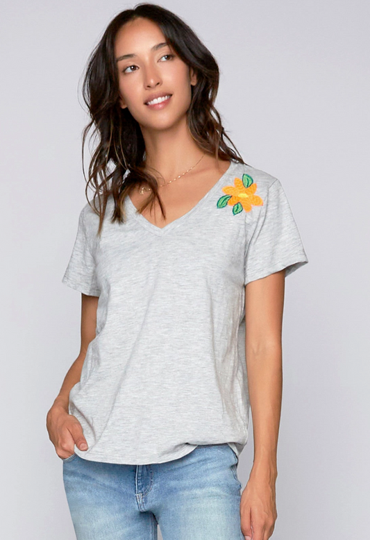 Embroidery Floral T