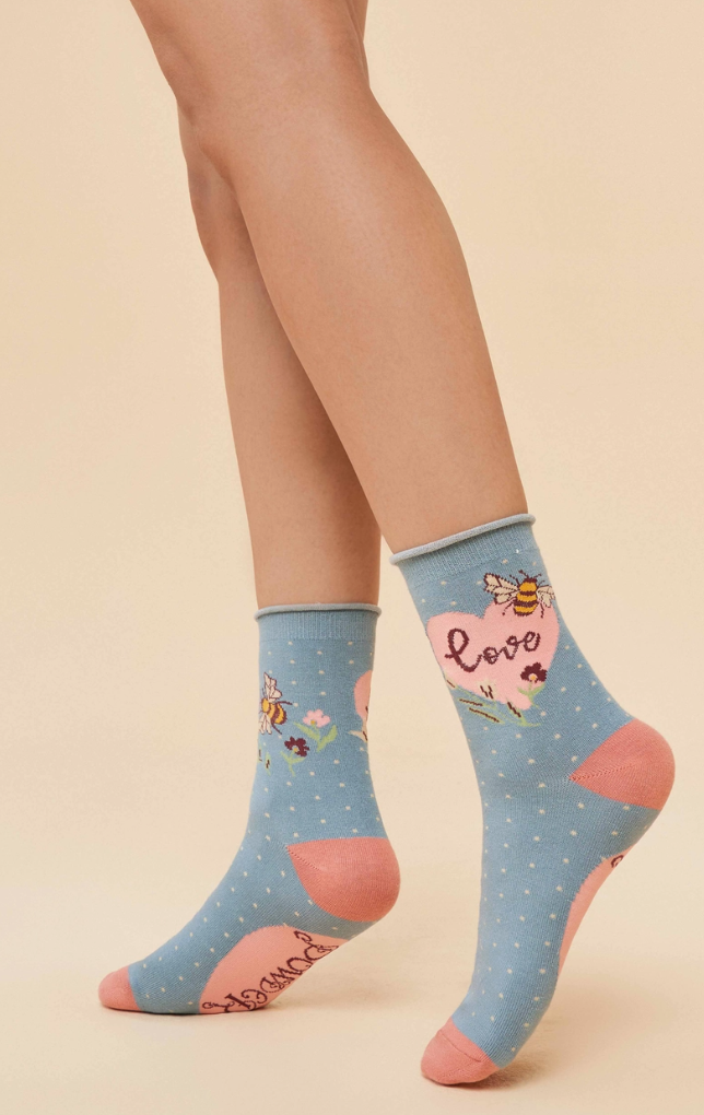 Love Bumblebee Ankle Socks