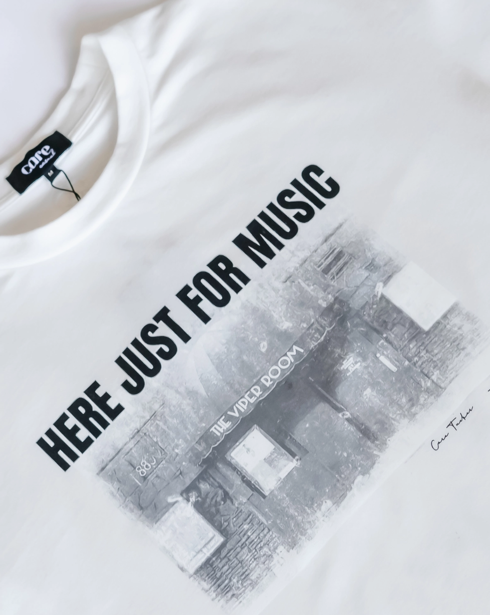 Designer Tee: Here Just For Music