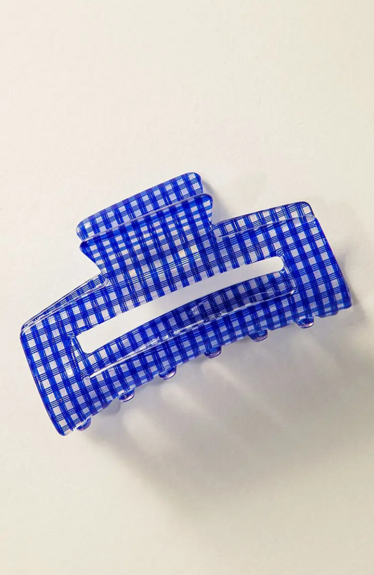 Gingham Hair Claw Clips