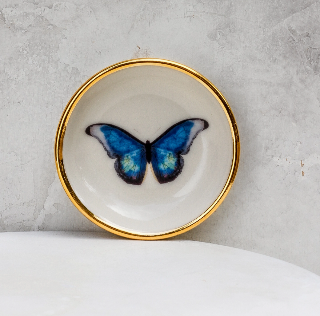 Butterfly Trinket Dish | Ring Dish | Handmade