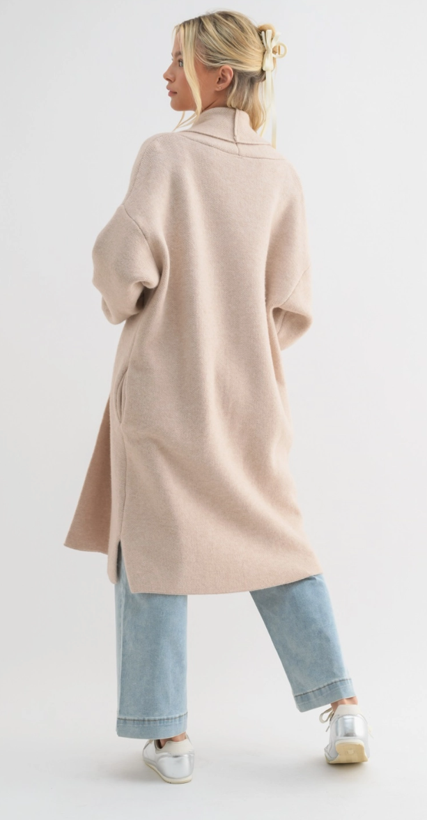 Cozy Warm Melange Sweater Coat