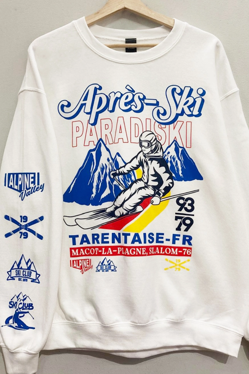 Apres Ski Sleeve Print Sweatshirt