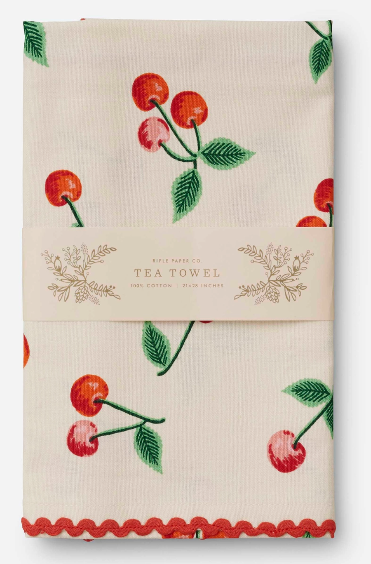 Vintage Inspired Cherries Tea Towel