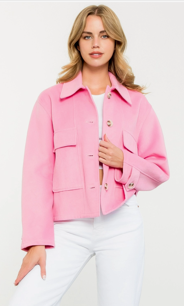 Azalea Pink Felted Jacket