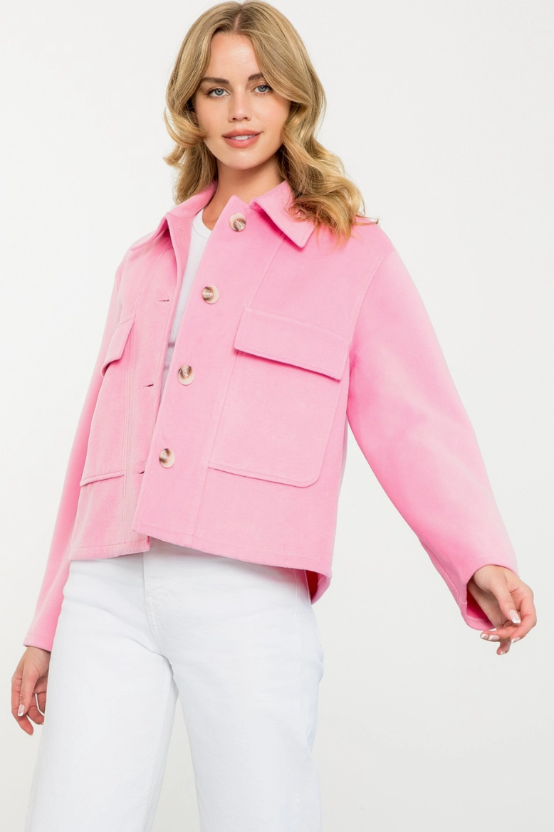 Azalea Pink Felted Jacket