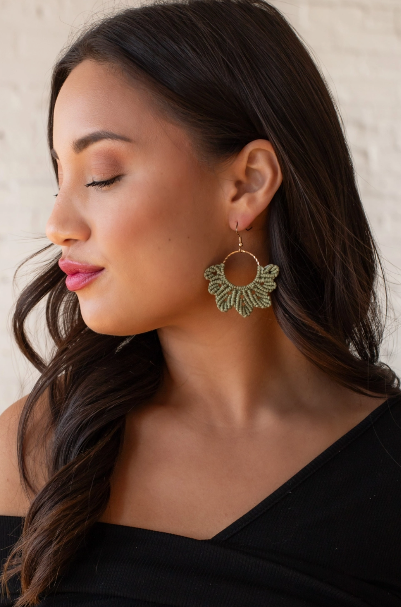 Desert Bloom Crochet Earrings - 3 Color Options