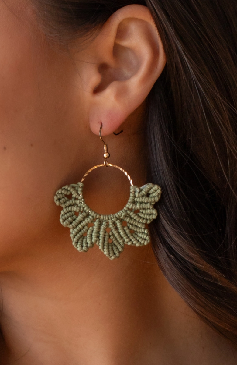 Desert Bloom Crochet Earrings - 3 Color Options